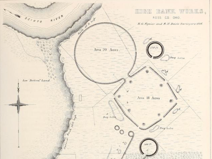 Photo of old map of Indian ruins